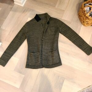 Stylish Green Knit Cardigan